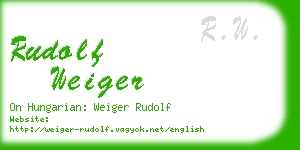 rudolf weiger business card